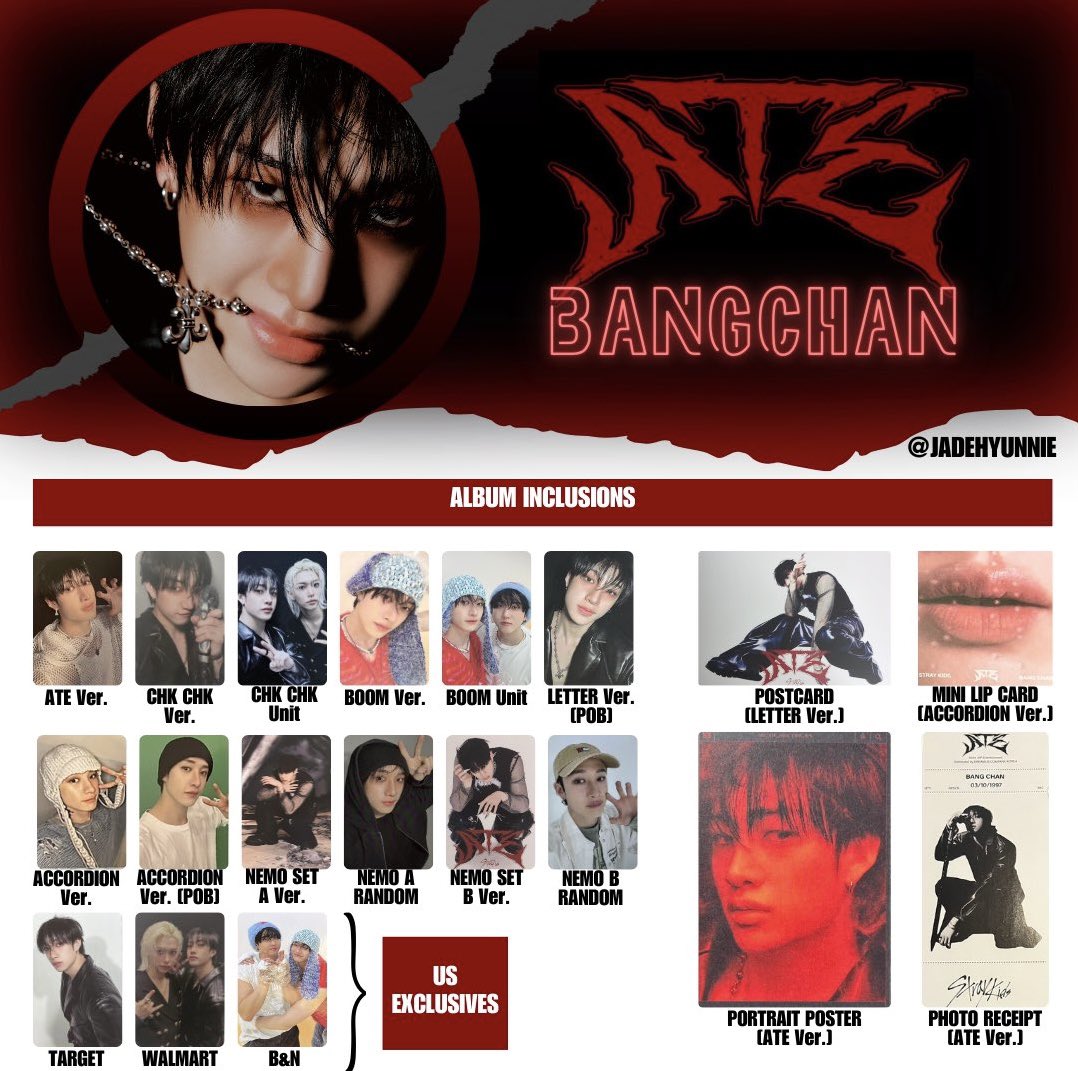 スキズ ペンミ 3期特典トレカ バンチャン スキズ straykids ATEスミン