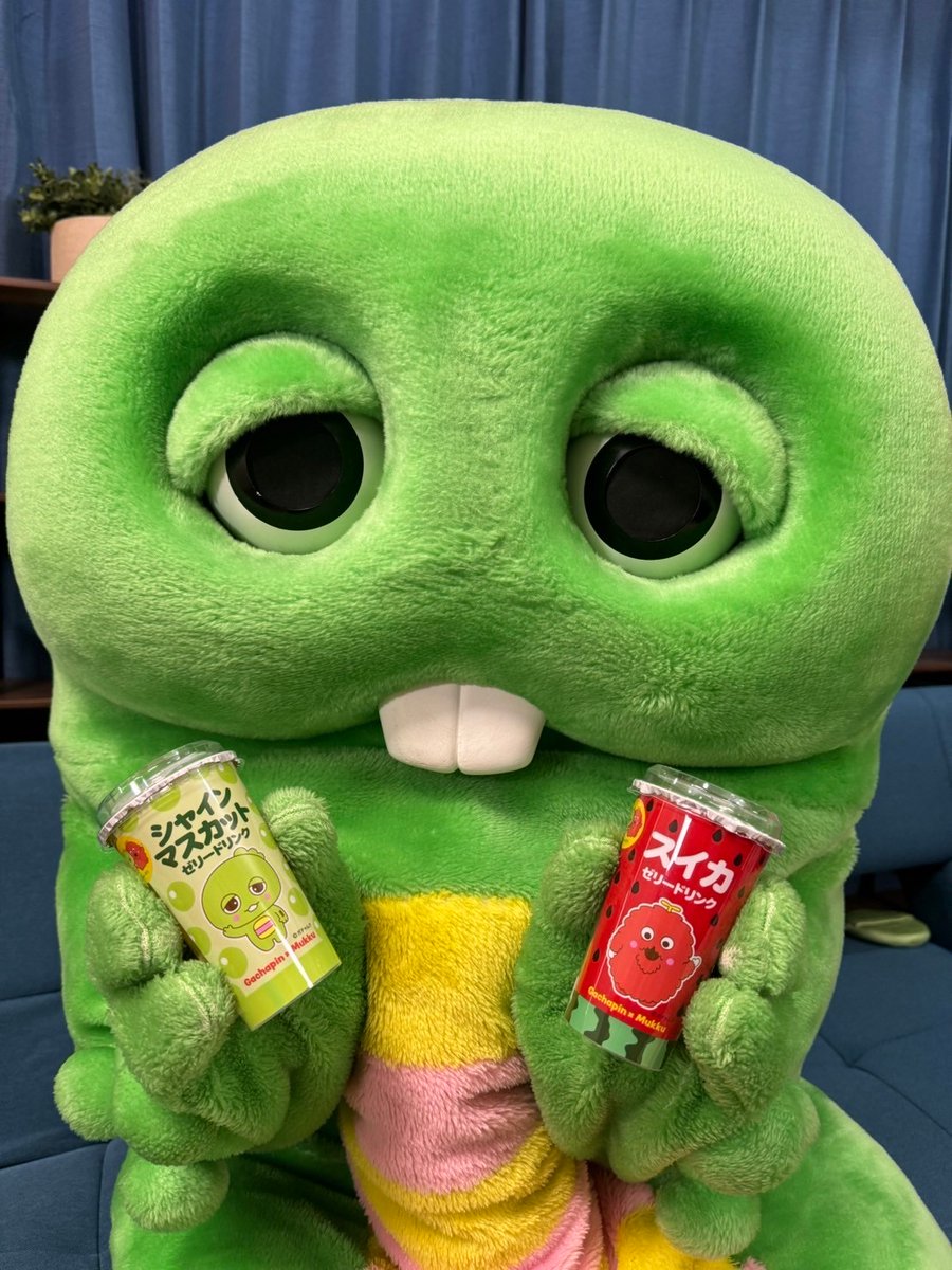🍀商品情報🍀 #ガチャピン はシャインマスカット味🍏 #ムック はスイカ