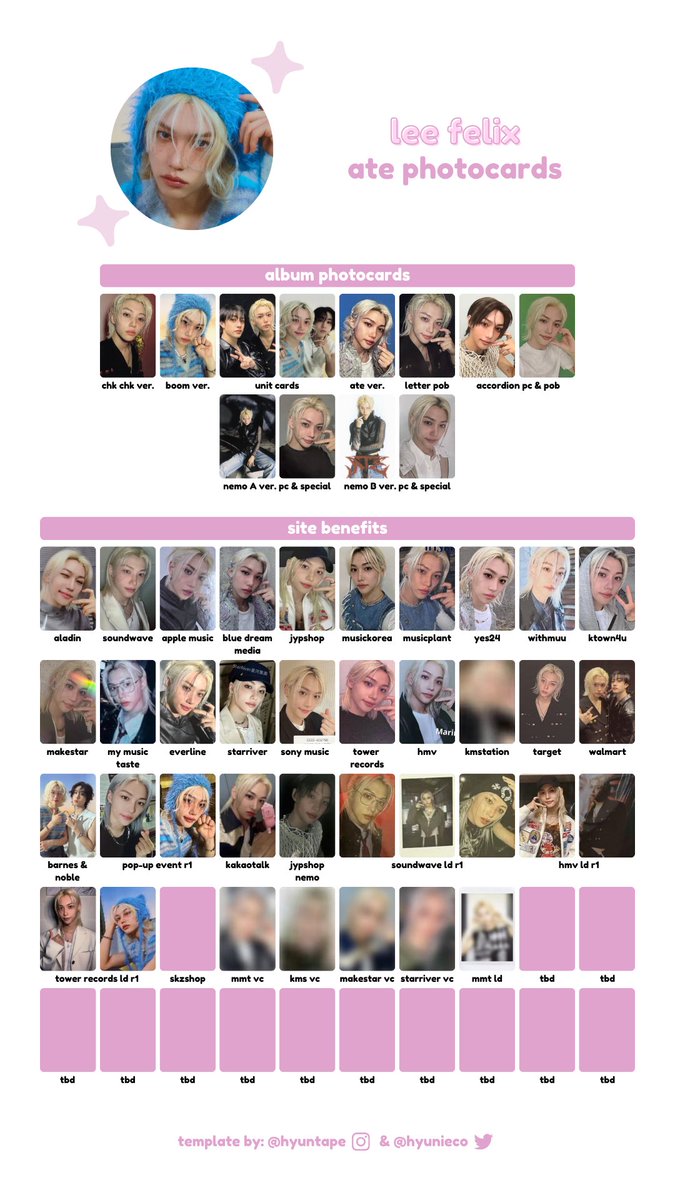 stray kids ate site benefits + album pcs 🥠 mmt ld added, updated