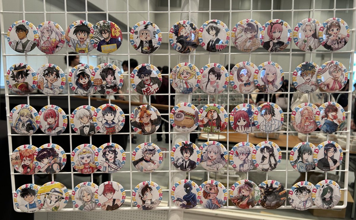 サンデー文化祭のランダム缶バッジのラインナップです〜 よければ