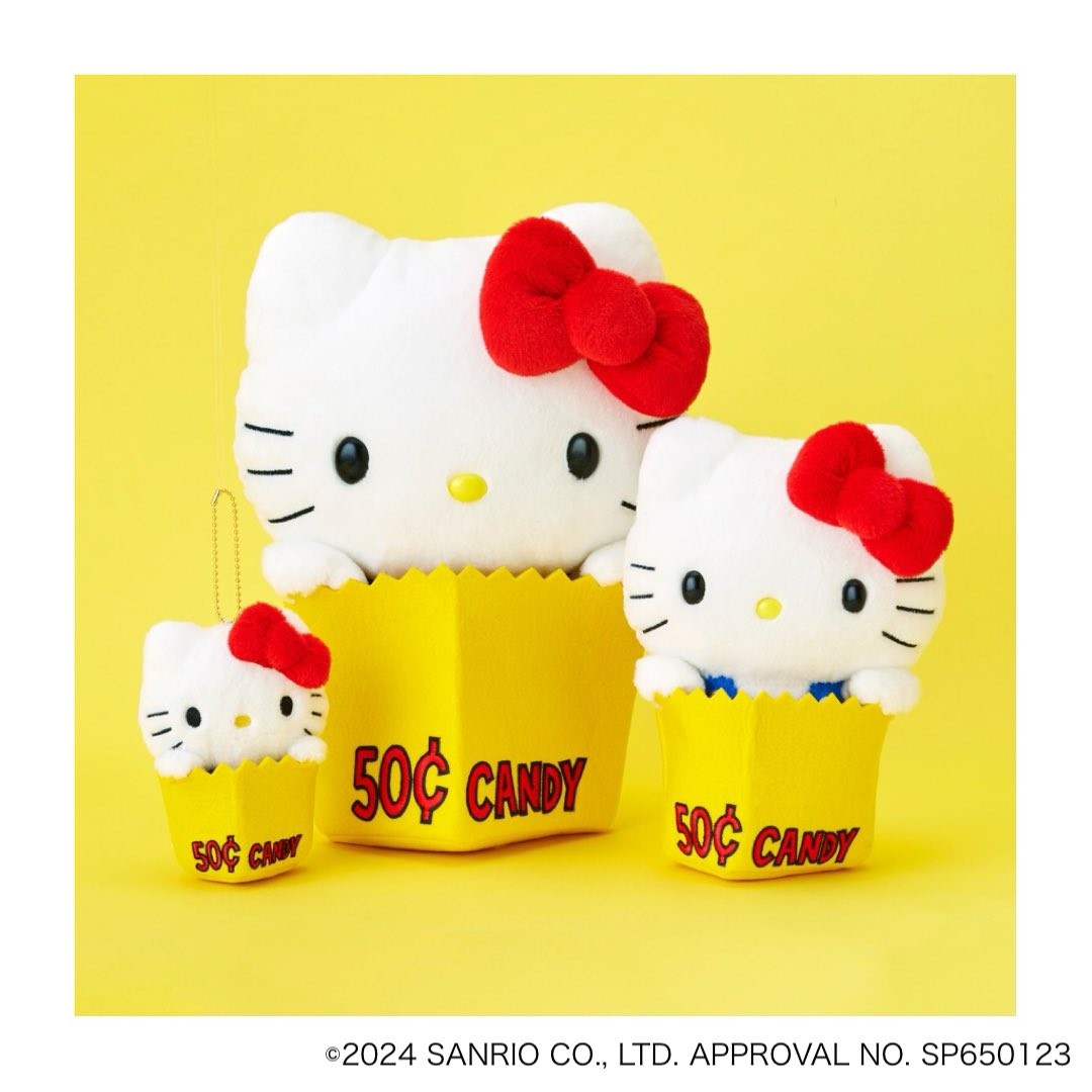 ハローキティ展 グッズ紹介🛍 キャンディショップの袋から顔を出す