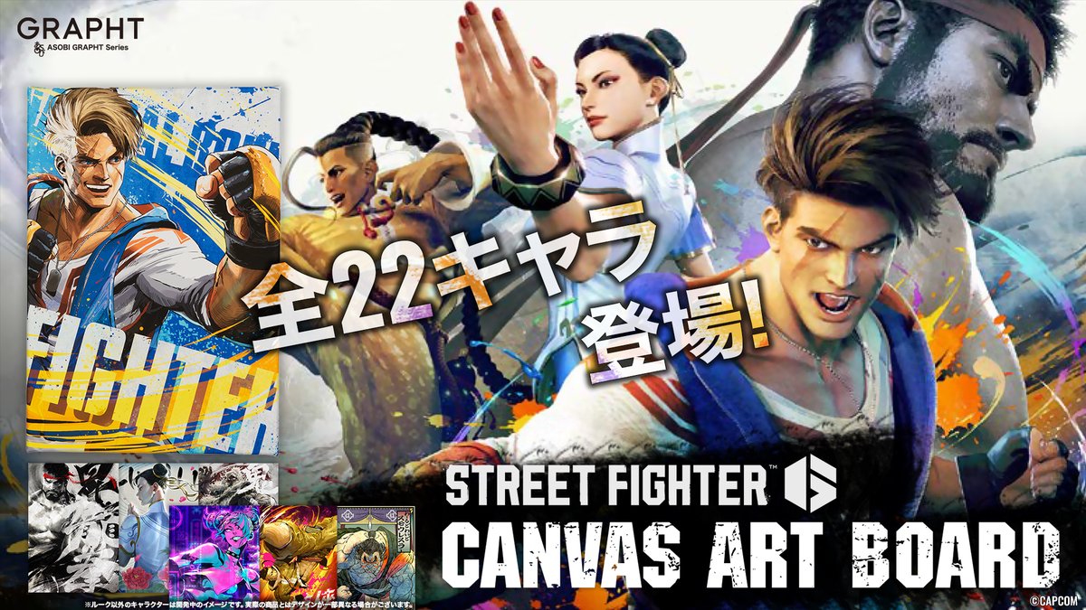 ━━━STREET FIGHTER 6━━━━ 🎨キャンバスアートボード🎨 ✨全22