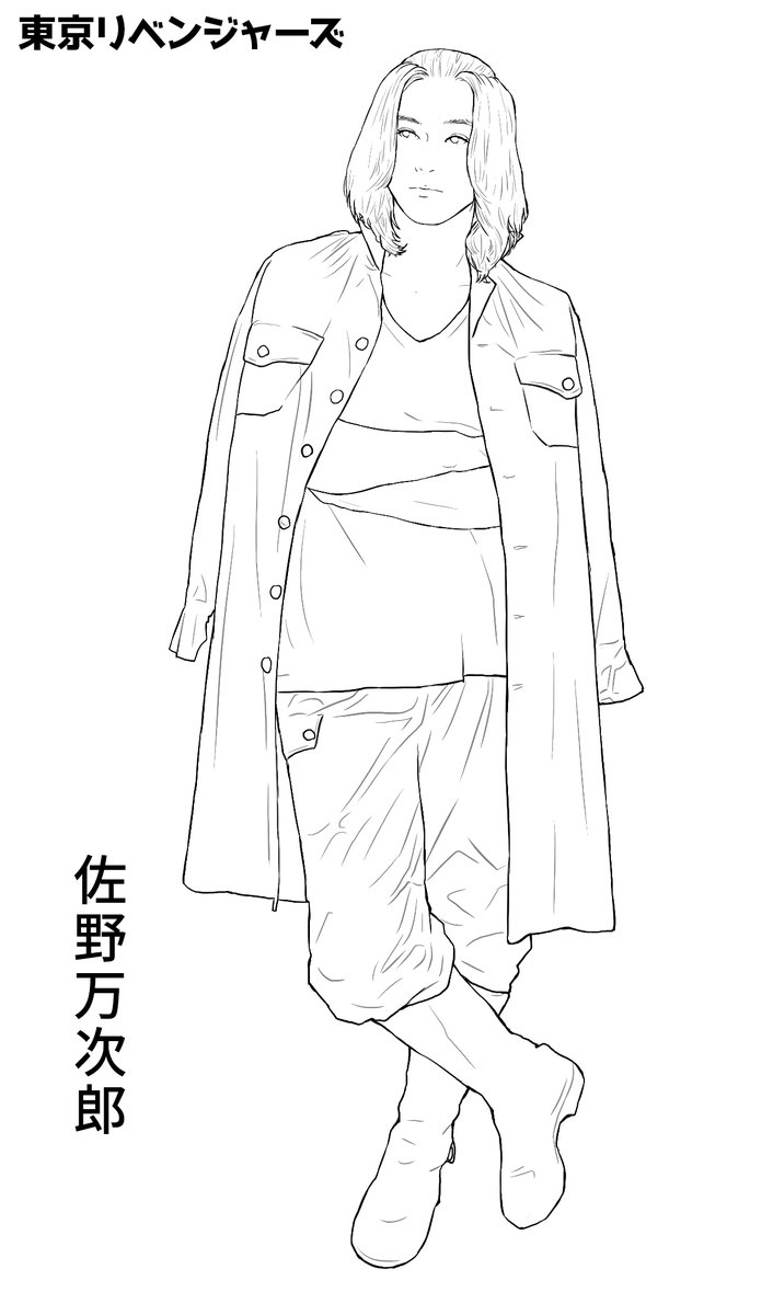 アクスタの画像を眺めていたら線で描き起こしてみたくなって勝手に