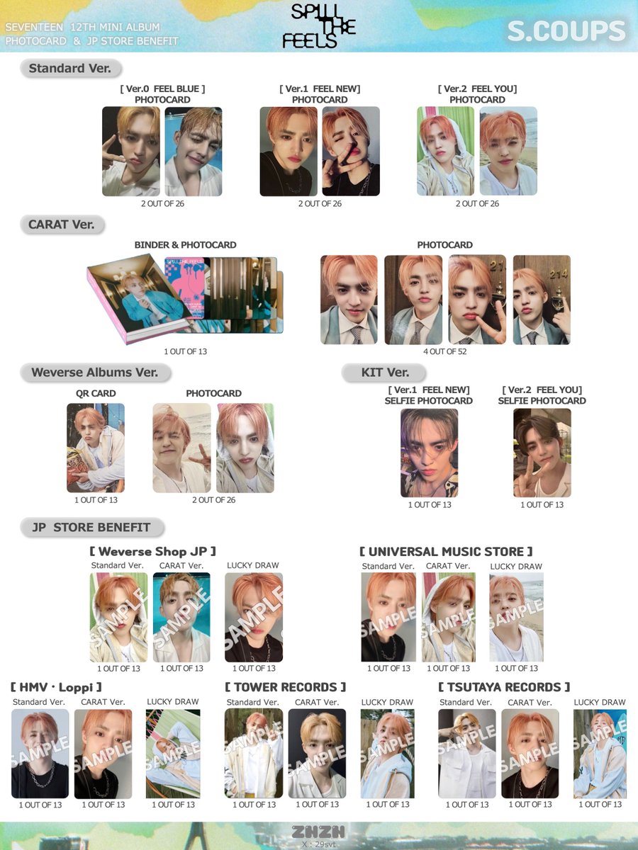 SEVENTEEN 12TH MINI ALBUM「SPILL THE FEELS」 エスクプス S.COUPS