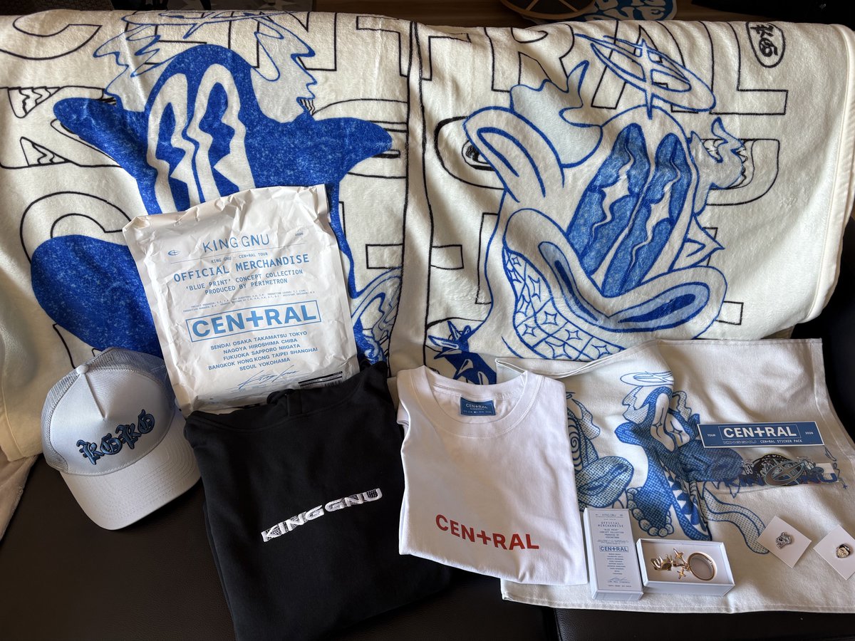 King Gnu CEN+RAL KG KINCHAKU POUCH [ブルー] King Gnu「CEN+RAL Tour