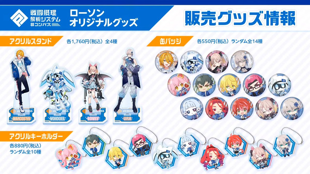 コンパス 鬼ヶ式うら ローソンコラボ 缶バッジ5点 コンパス 鬼ヶ式うら