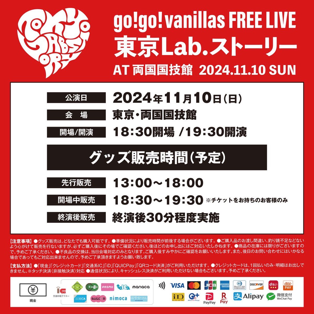 11月10日 両国国技館フリーライブ 🤍 東京 Lab. ストーリー ❤️ 当日