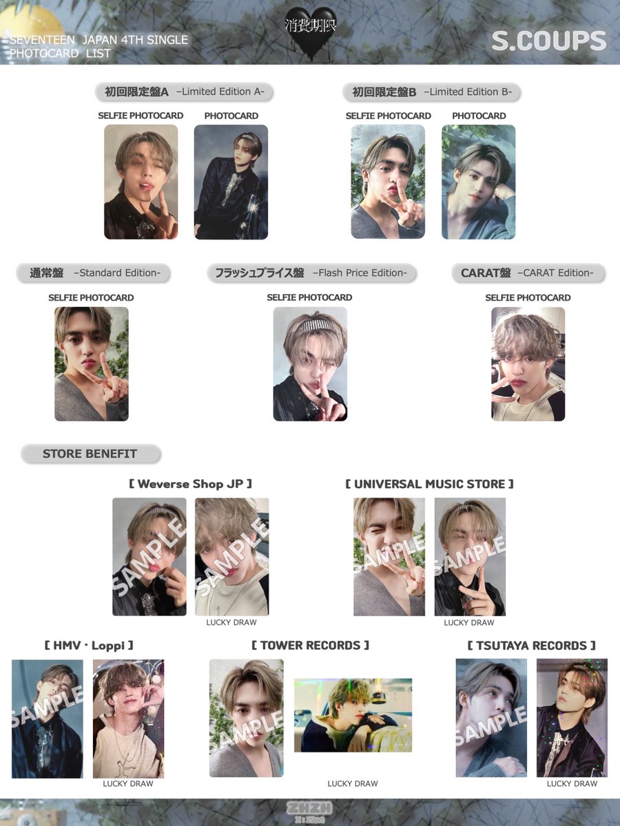 ラキドロ追加】 SEVENTEEN JAPAN 4TH SINGLE「消費期限」 Photo card