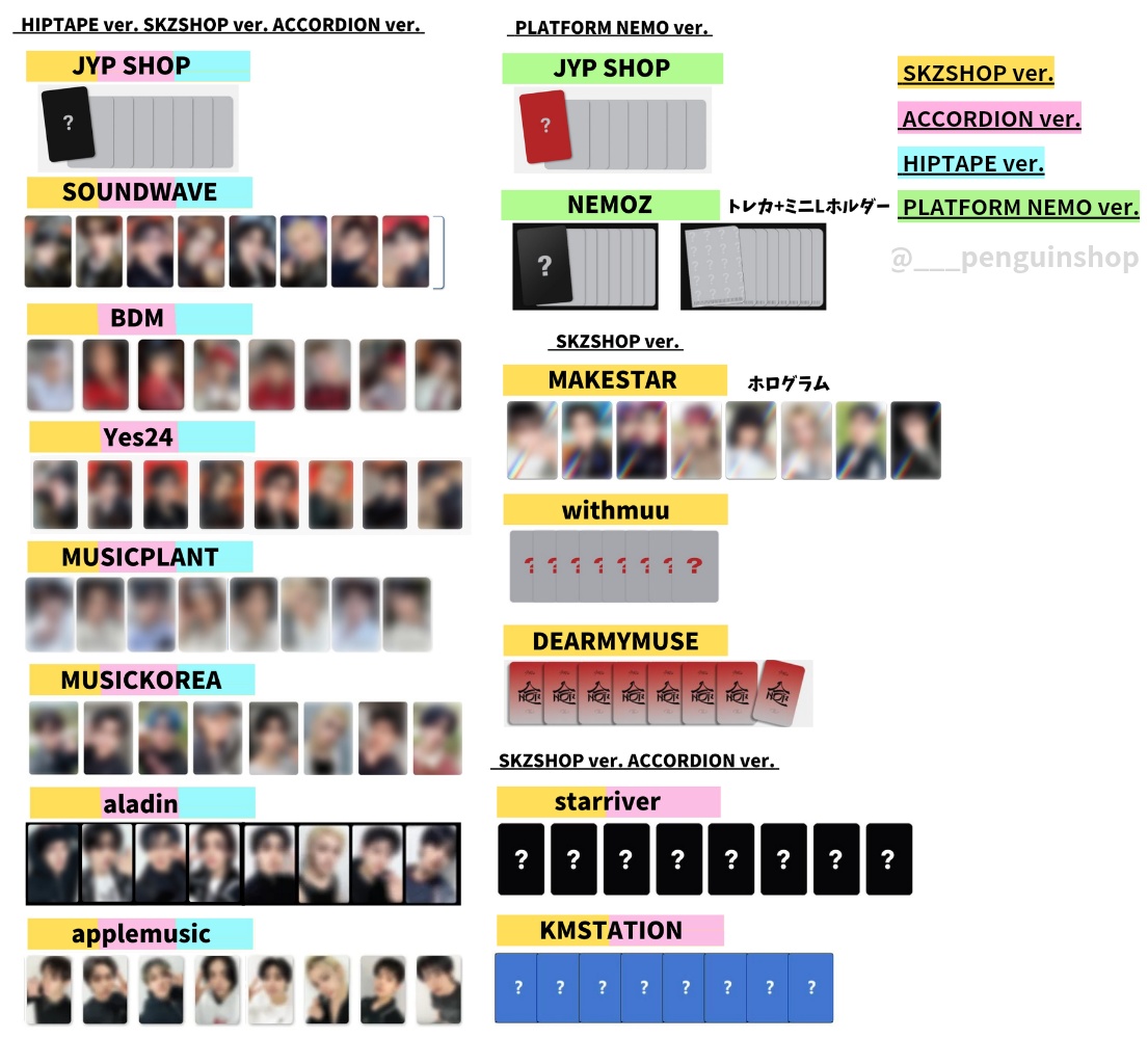 StrayKids スキズ [ 合 (HOP) ] 店舗特典 トレカ一覧✍️ 💿️トレカ