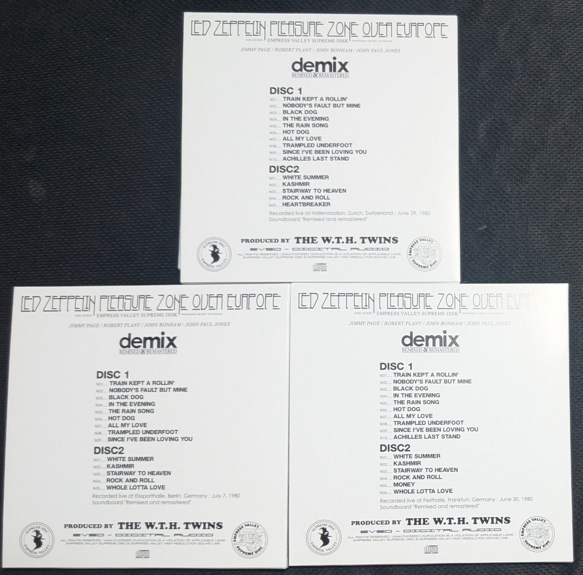 Led Zeppelin『PLEASURE ZONE』（1980/6/29 Zurich,6/30 Frankfurt,7/7