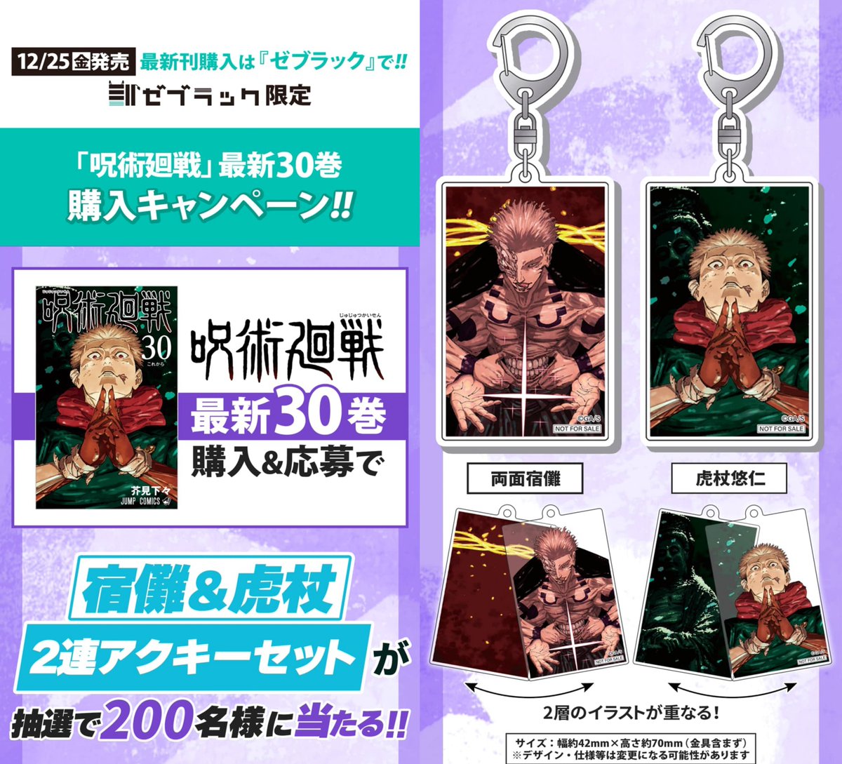 書籍情報】 『呪術廻戦』30巻購入キャンペーンがゼブラック限定で実施