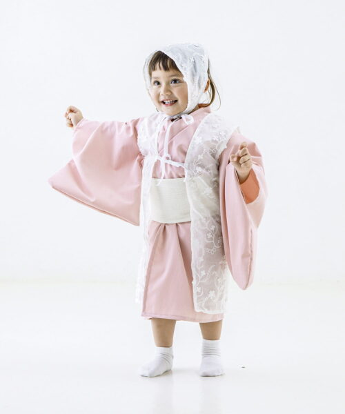 3COINS「ひな祭り」子供のコスチューム、フォトアイテム、木製の