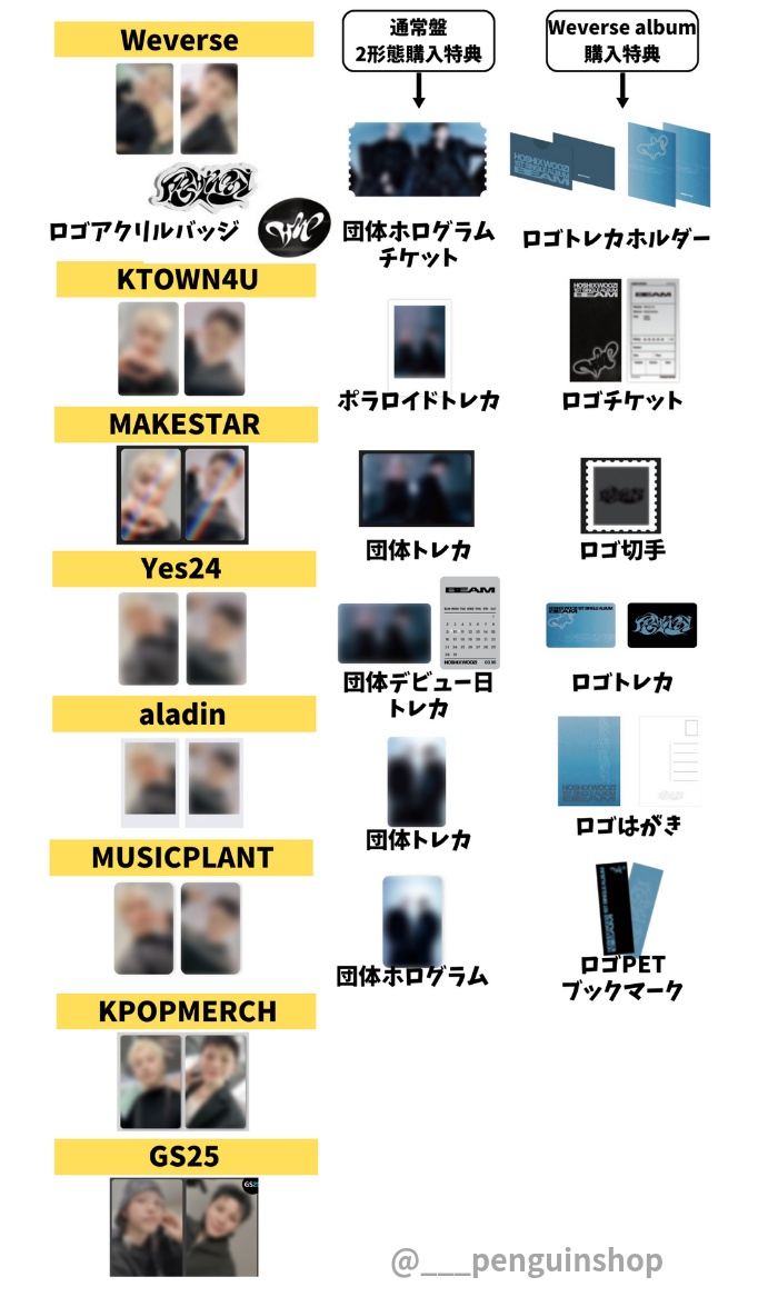 🤍🤍🤍 #SEVENTEEN H×W ホシウジ [BEAM] 🤍🤍🤍 【 🇰🇷店舗特典まとめ