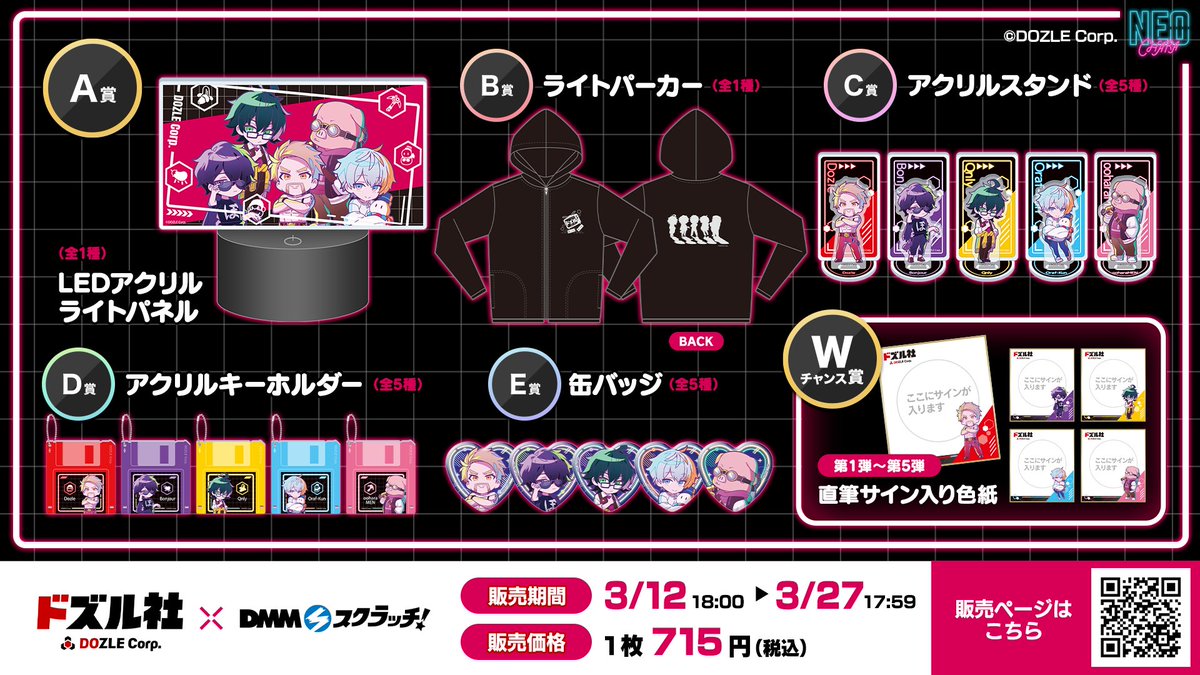 DMMスクラッチ 第3弾 ドズル社の【NEO-CHARA】が発売決定！ ＼ ハズレ