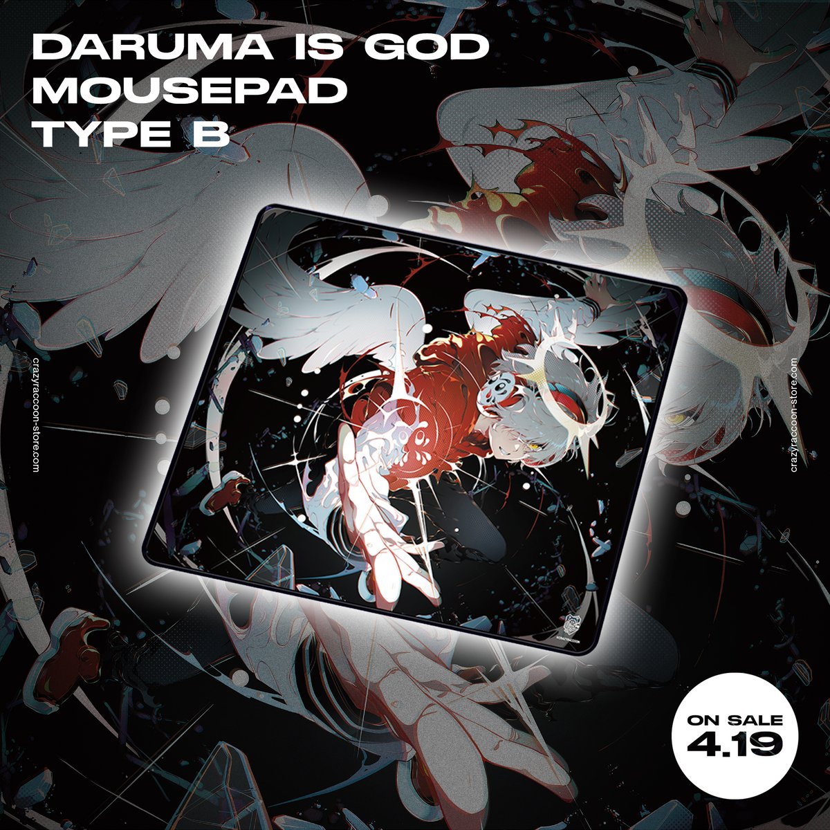 Crazy Raccoon』ありさか様 のマウスパッドイラストを担当させて