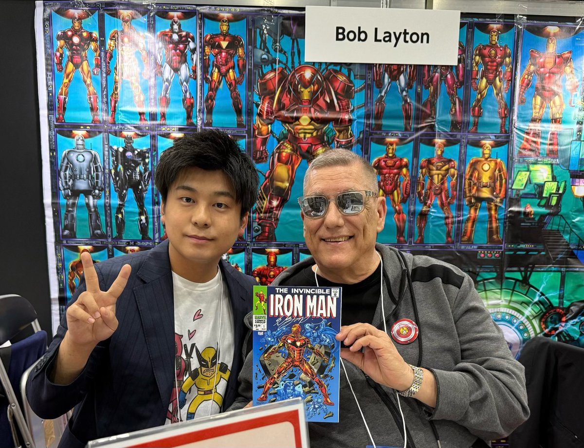 アイアンマンの生みの親原作者のボブレイトン氏に直筆サインとお写真を