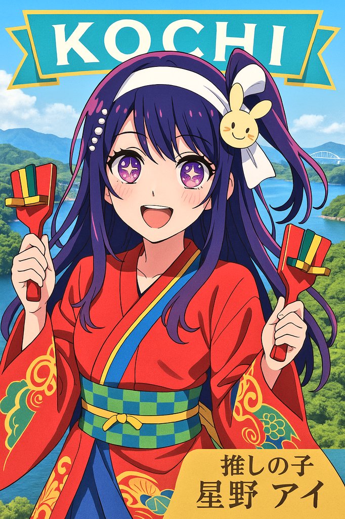 非公式😍】 🌟高知ビジュアルご紹介🌟 TVアニメ【#推しの子】 日本全国