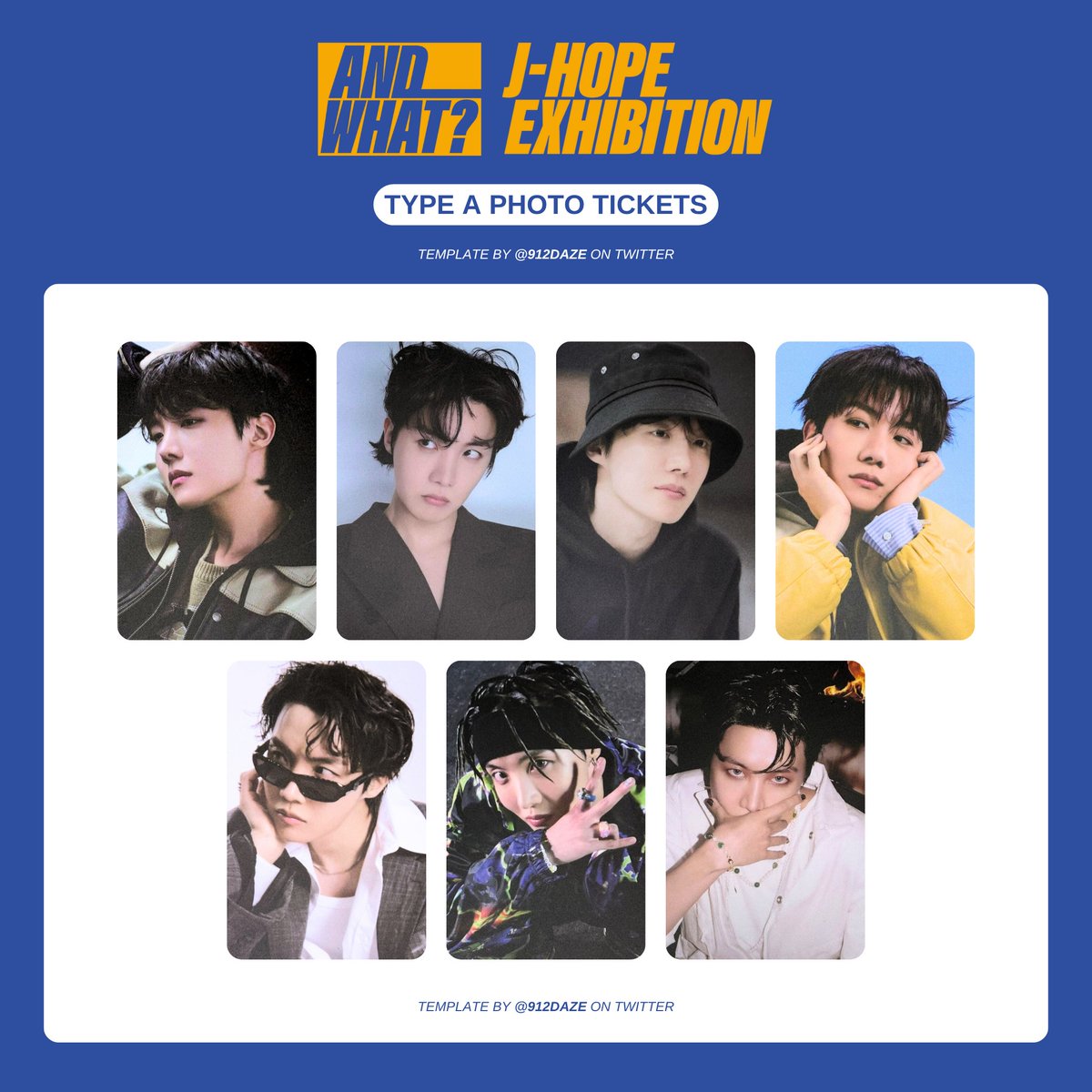 BTS J-HOPE HOBI SOLO EXHIBITION PC PHOTOCARD WISHLIST WL TEMPLATES