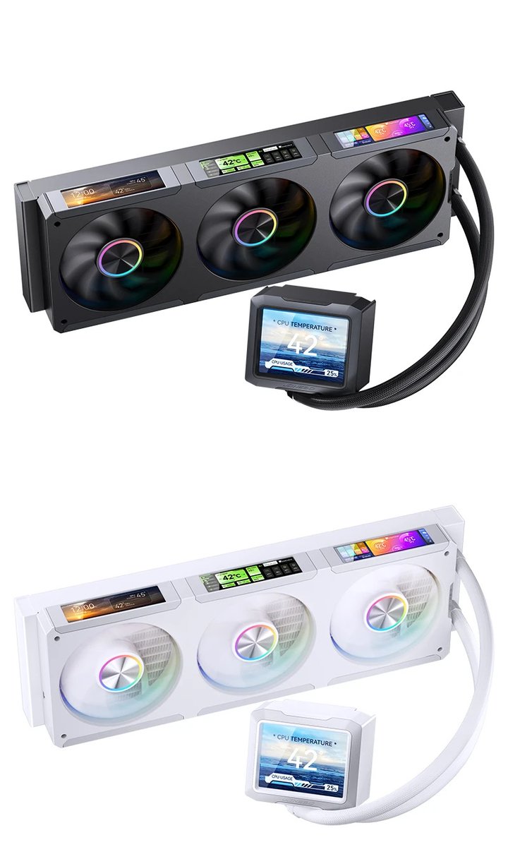 4F】 4つのLCDパネル搭載360mm簡易水冷クーラー JONSBO 『TF3-360SC