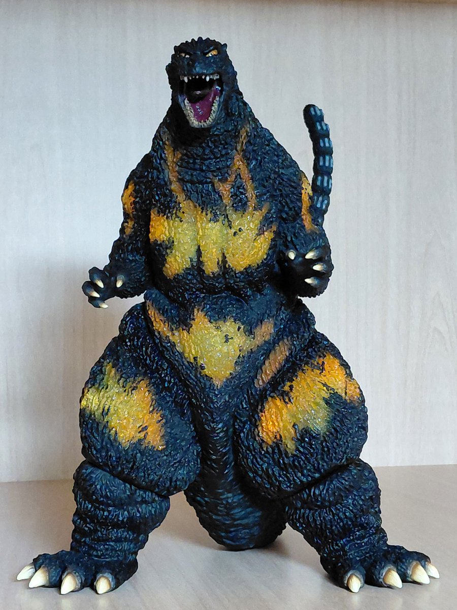 ゴジラ1995 彩色版 原型製作:θ(しぃた) しぃたさん@tm_theta造形の