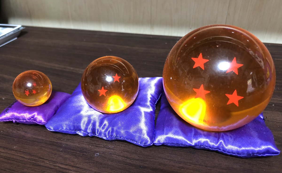 ドラゴンボールを開封してみました🤗 大・中・小と並べてみました。 7