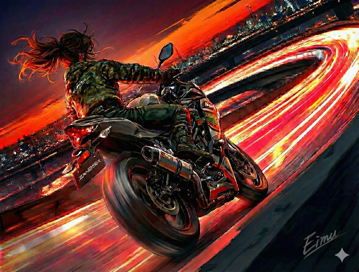 鉄を灼き、夜を駆ける。 ZX-25Rの旋回美と、エキゾーストが奏でる熱量