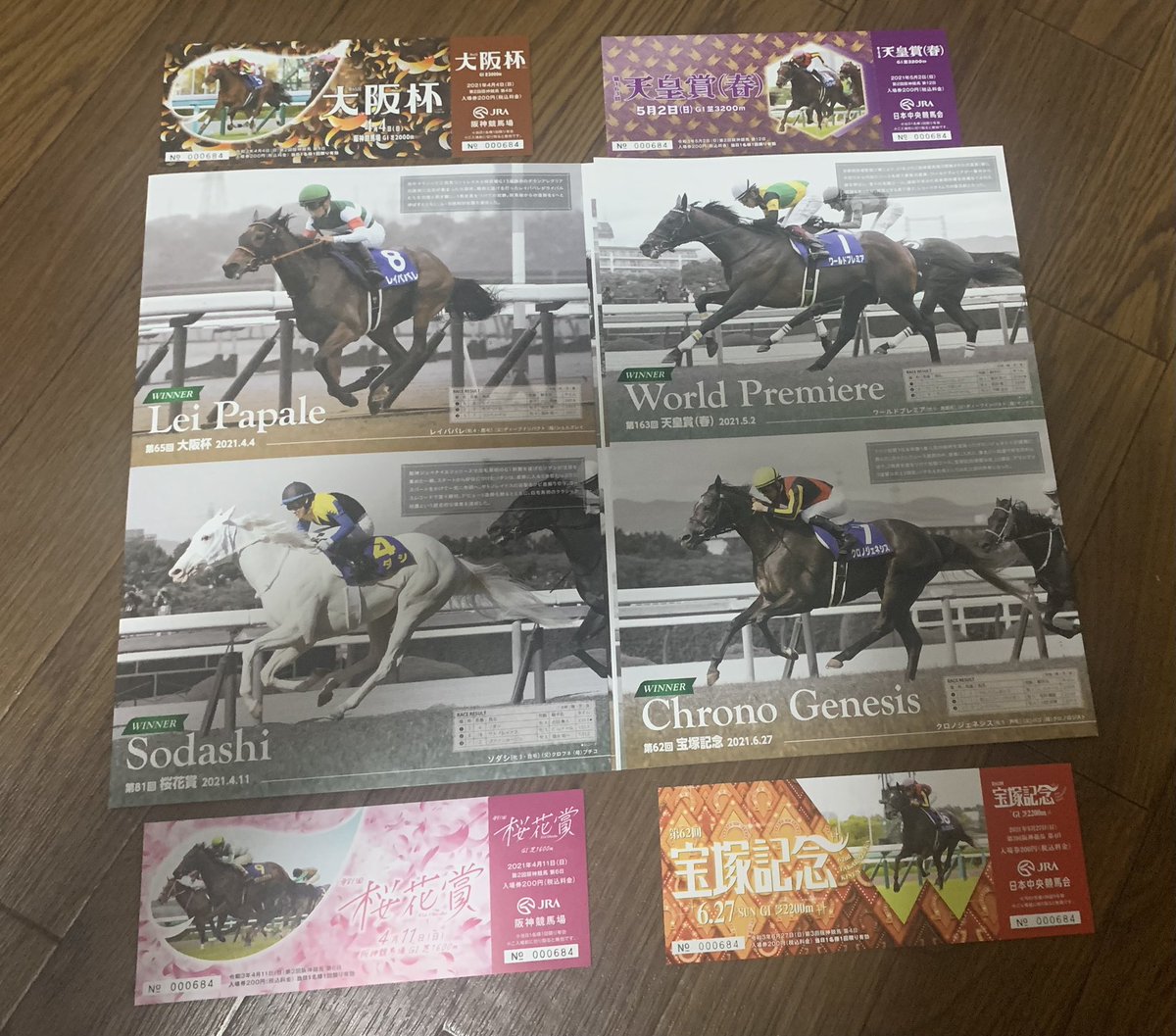 わし、こんな入場券セット持ってます✌️ #JRA #阪神競馬場