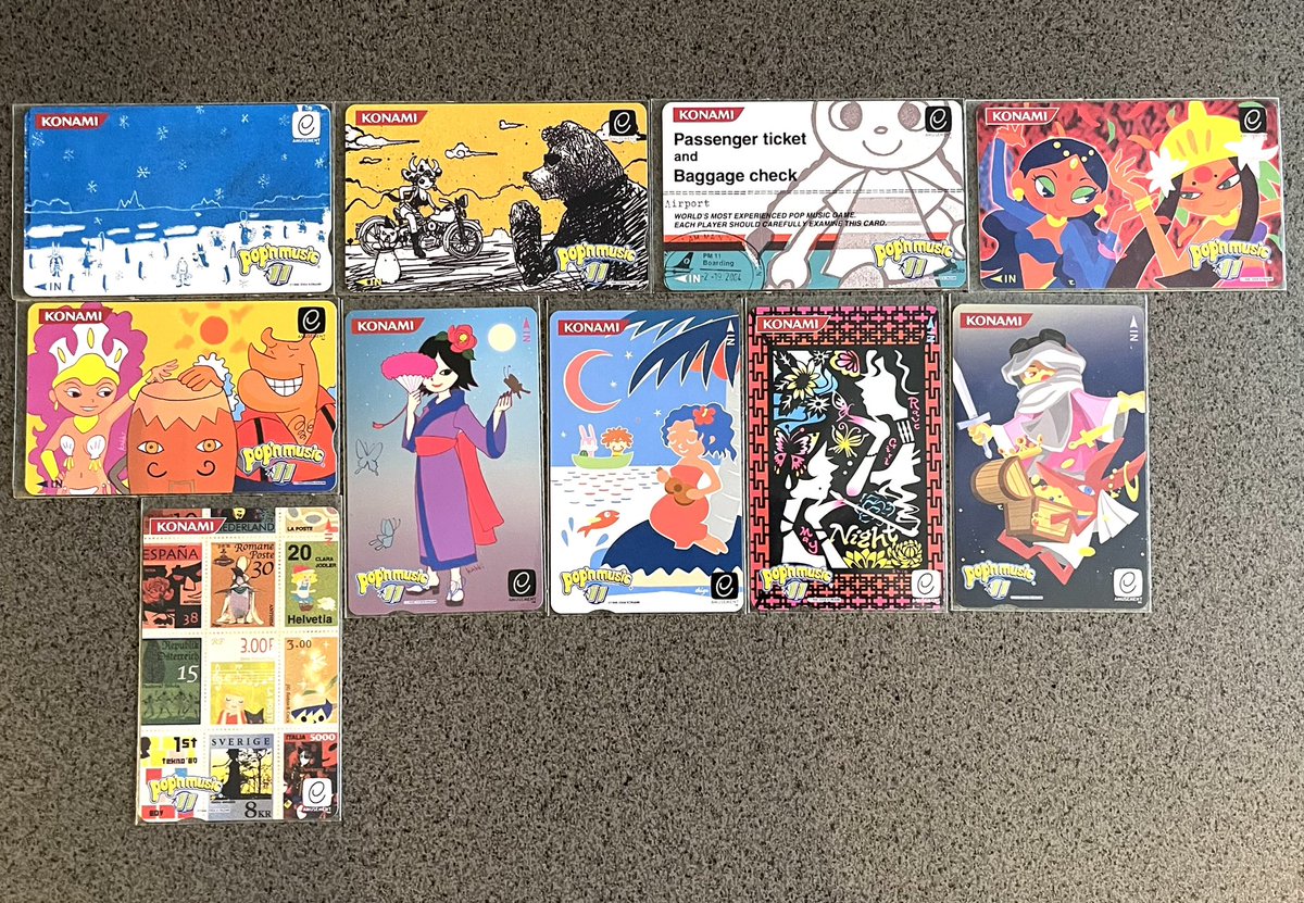ポップンミュージック9〜13まで採用された磁気エントリーカード
