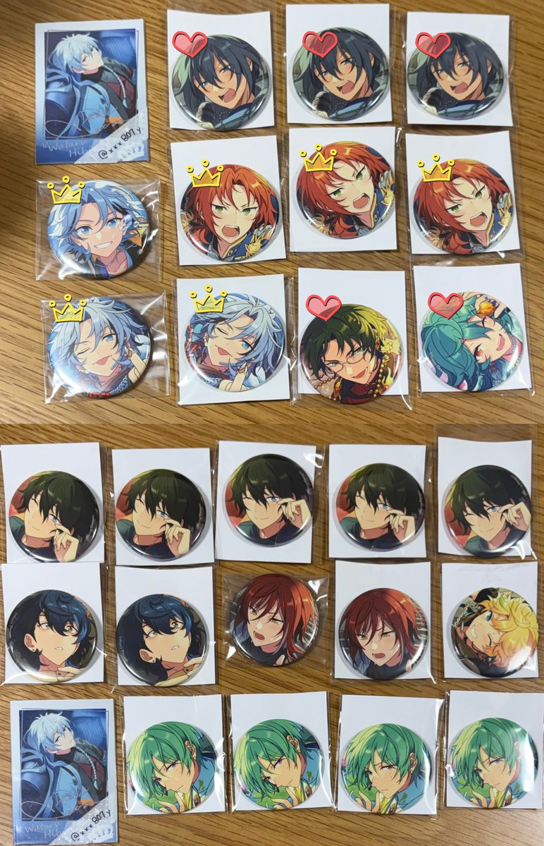 交換譲渡】あんスタ コレクション缶バッジ コレ缶 Jan Feb 譲︙画像1