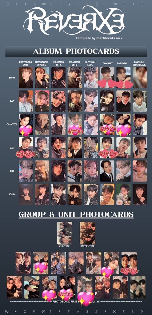 EXO Reverxe 交換 トレカ ラキドロ Ktown4U 譲 💕 スホ mu-mo 特典