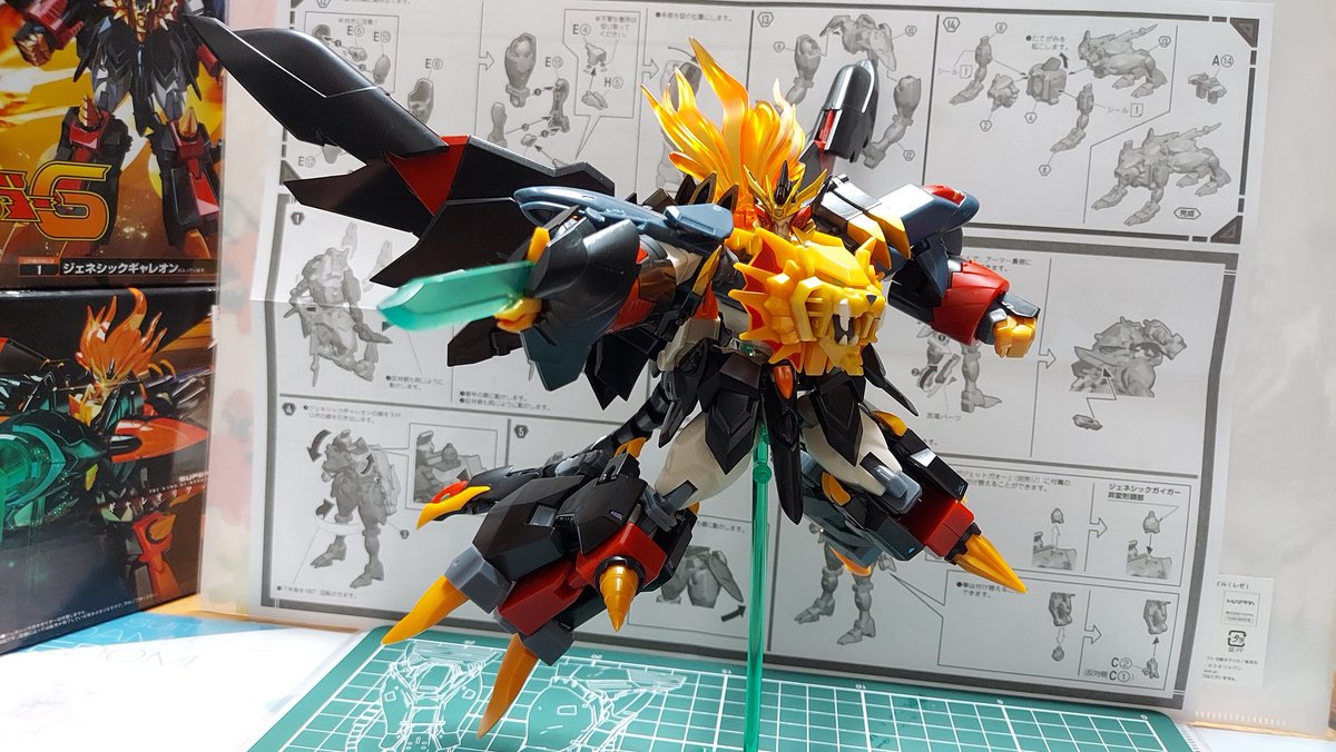 SMP『ジェネシックガオガイガー』完成(1/2) パチ組だけどパーツ色分け