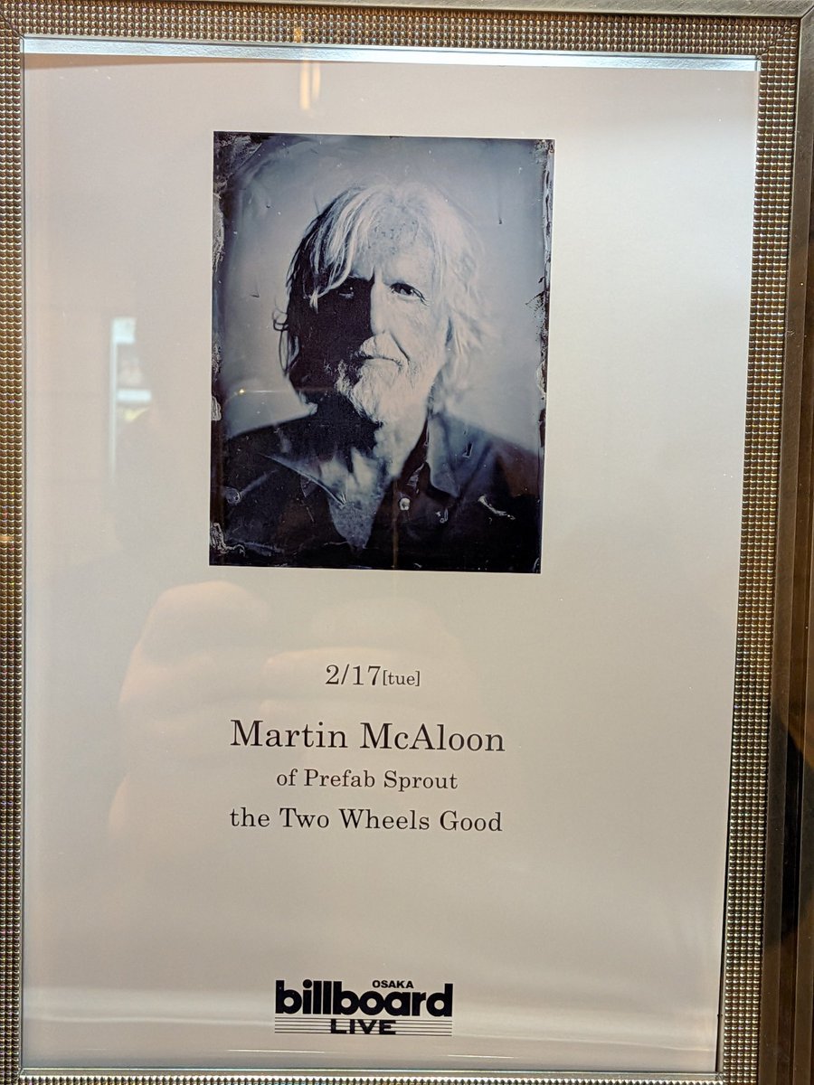 今日はビルボード大阪にてMartin Mcaloon。Prefab Sproutの2nd「Two