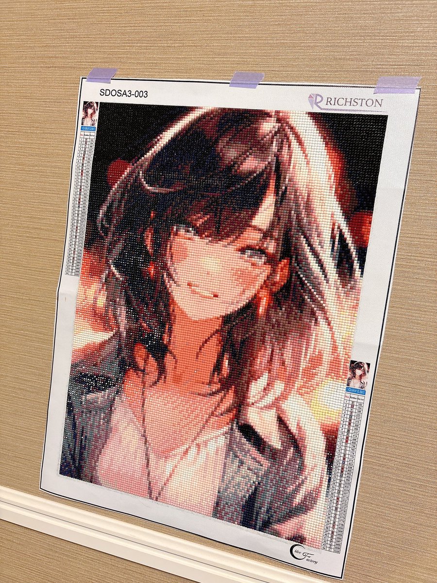 ダイヤモンドアート無事に完成しました✨ #RICHSTON #ダイヤモンドアート