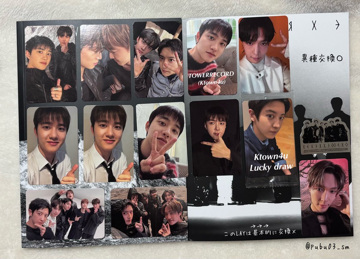 EXO REVERXE トレカ 交換 譲:レイ、チャニョル、ギョンス、セフン 求