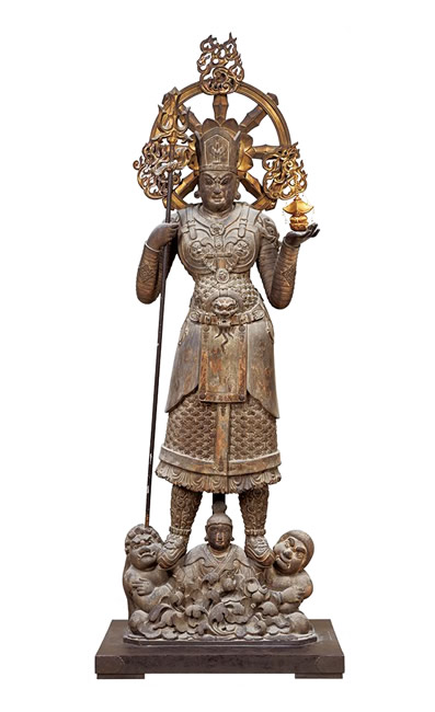 四面宝冠を被った毘沙門天は西域由来の特別な姿で、先日、静嘉堂文庫