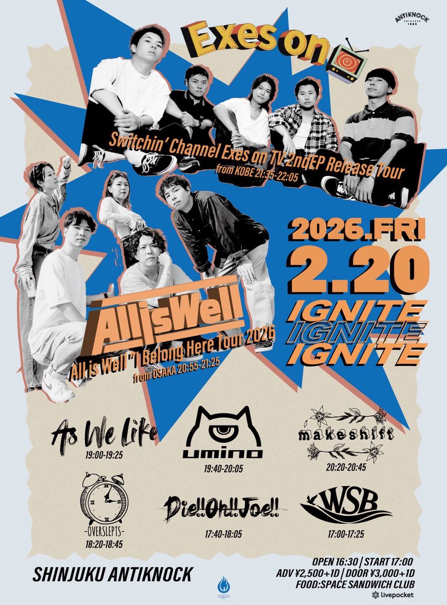 TODAY⚡️⚡️】 2026.02.20(金) 新宿ANTIKNOCK shinjuku ANTIKNOCK