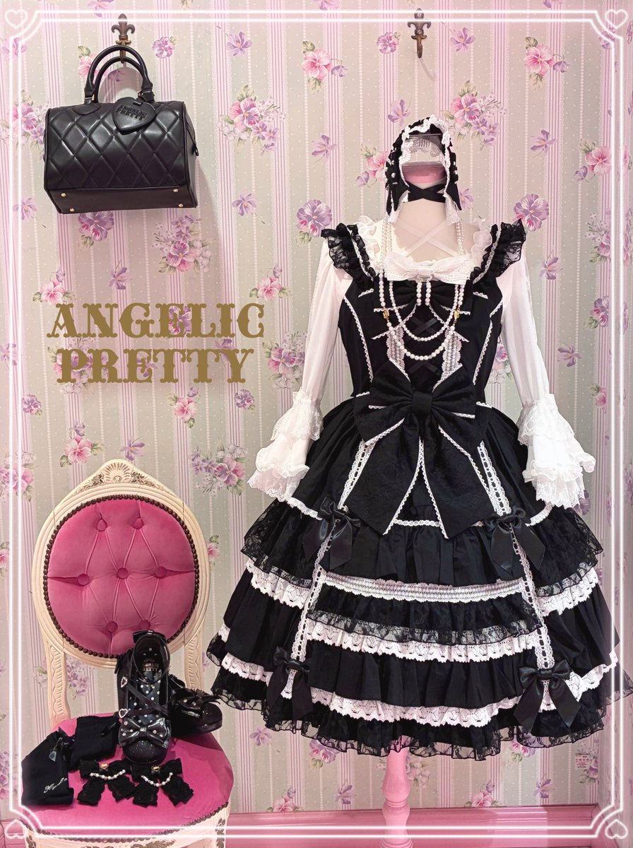 🖤Romantic Ribbonジャンパースカート🖤のクロに🪽Angel Sherbet