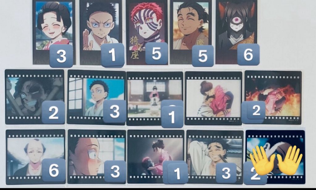 交換】鬼滅の刃 ダイニング dining お楽しみくじ チェキ風ブロマイド