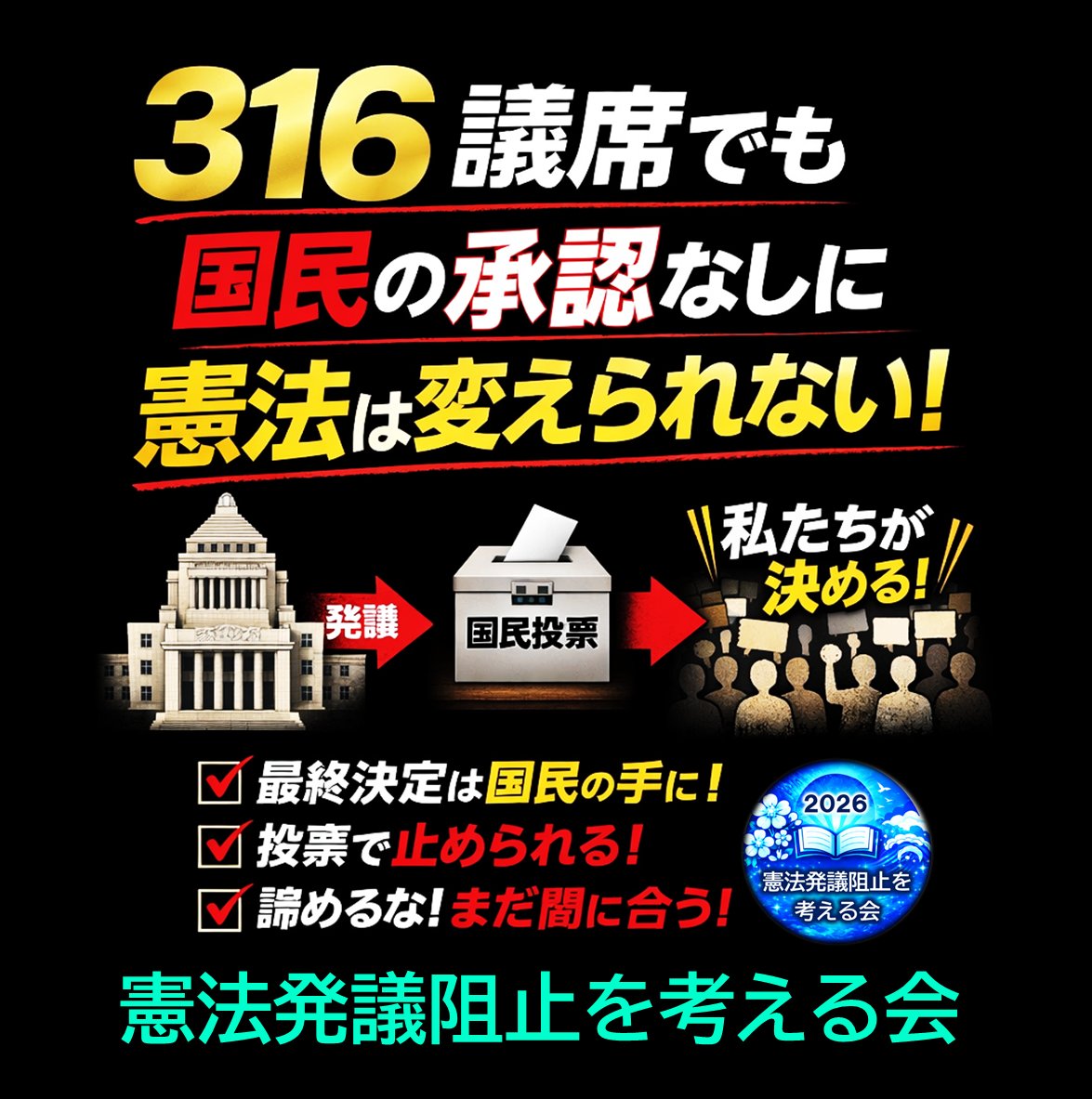 自民党：316議席だから何だ！！ 国会で圧勝？数の力？ それでも