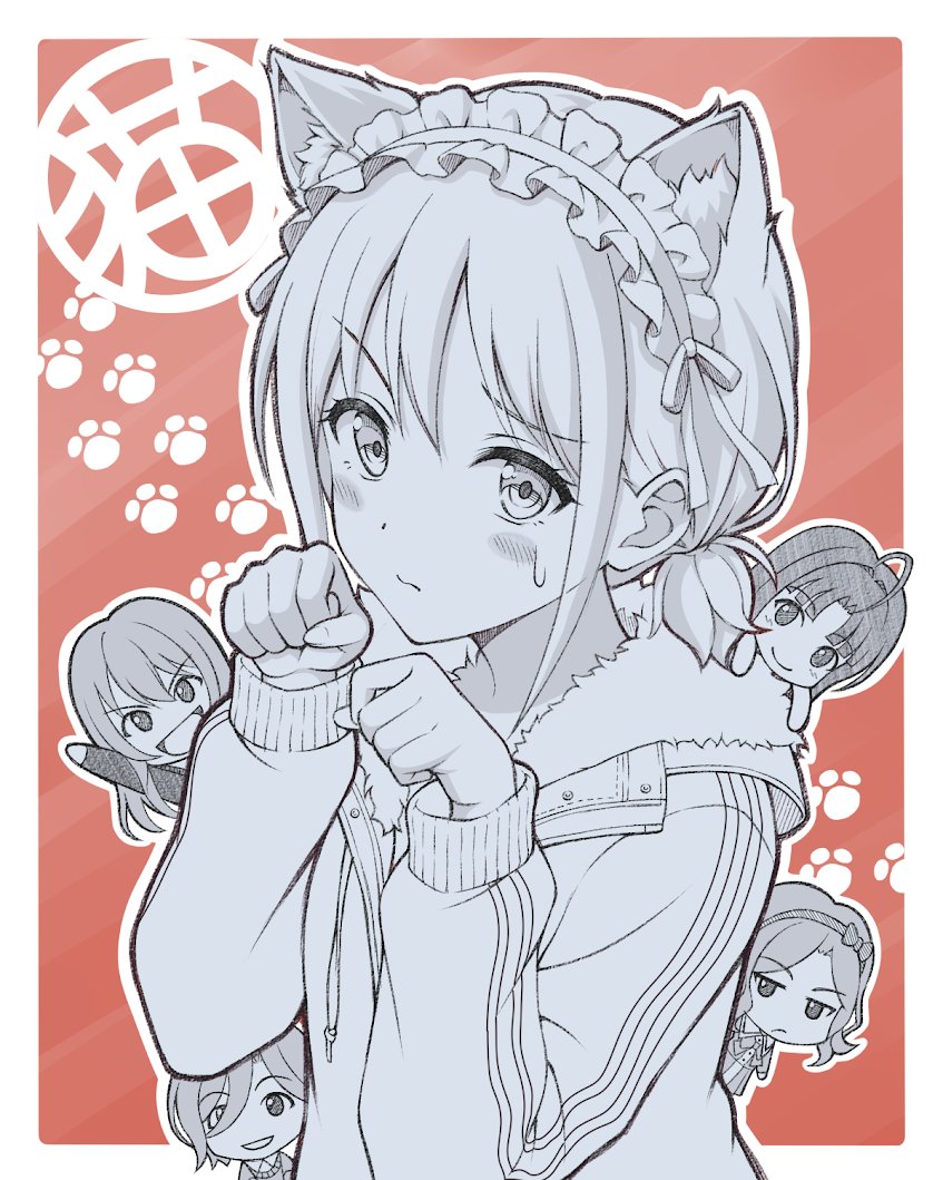 明日はにゃんの日❓ #猫の日 #ガルリフ #開発のお絵かき #井芹仁菜