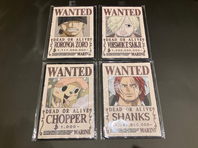 再入荷】 手配書マウスパッド Vol.2 チョッパー/Vol.3 ゾロ Vol.4