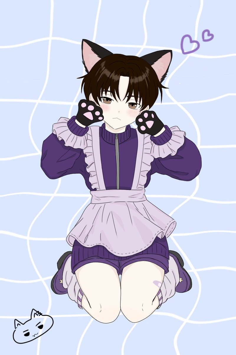 にゃんにゃん🐈‍⬛💜 #SezusArt