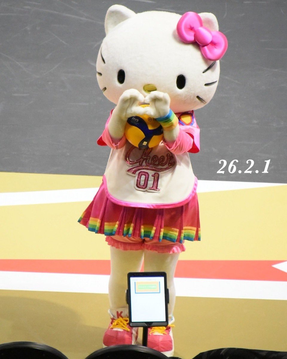 26.2.1 #SVリーグオールスター @神戸⚓️✨️ キティちゃん、ちょっと