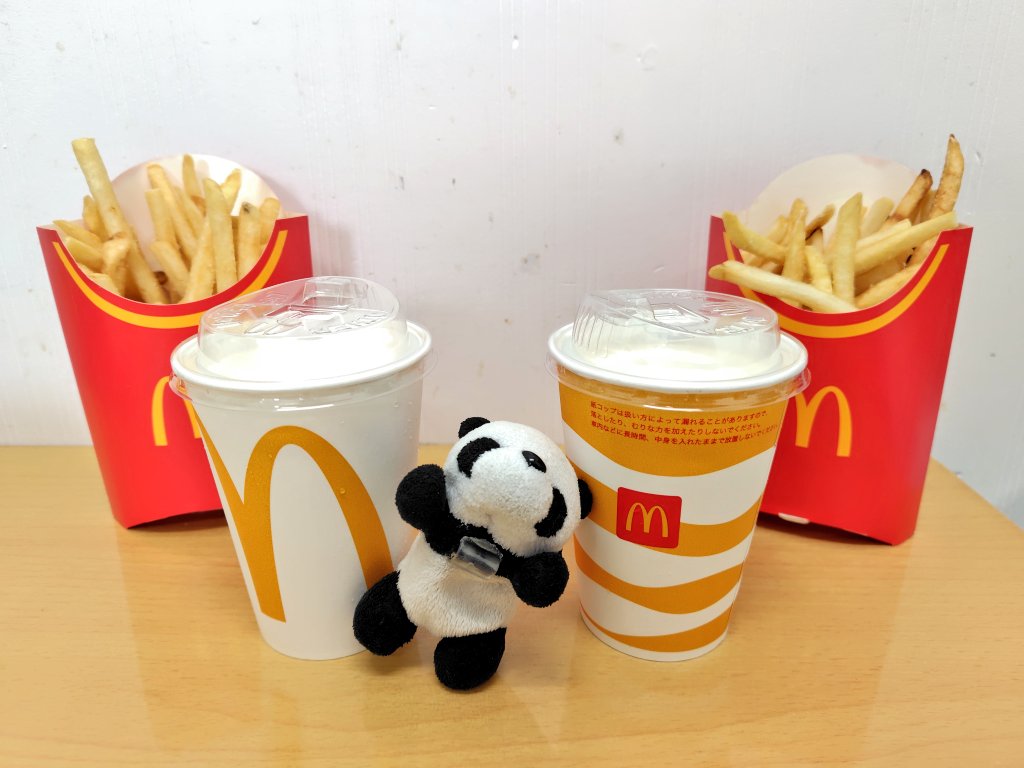 2/27のぱんだ マクドナルド の トクニナルドでマックシェイクを飲んで