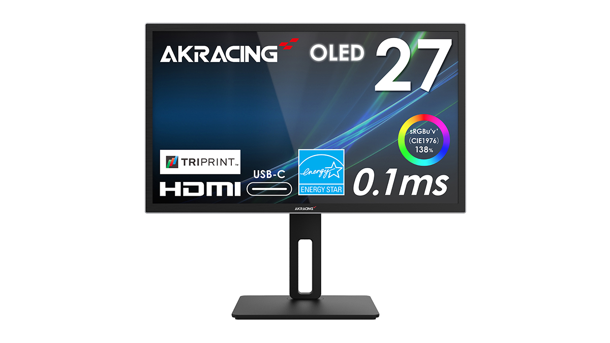 AKRacing初の27型4K有機ELモニターが本日発売。JOLED製RGB印刷方式