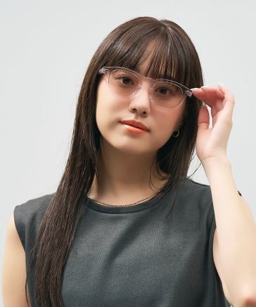 AOI IHARAコラボ】ウェリントン型サングラス/クリアフレーム/Zoff