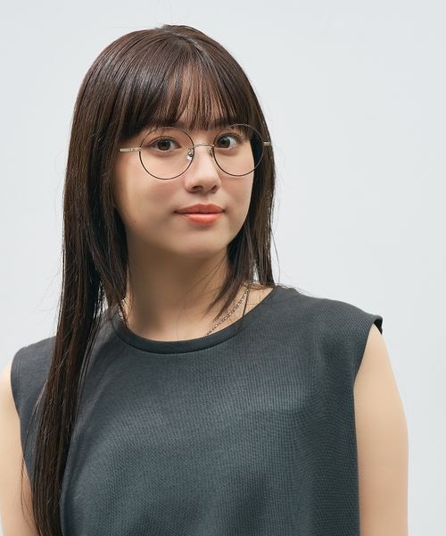 ラウンド型クリアレンズサングラス/ZoffUV(UV100%カット)/ZP202G01