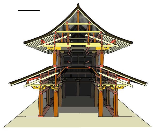 法隆寺西院伽藍 : ひとかかえ大きな木