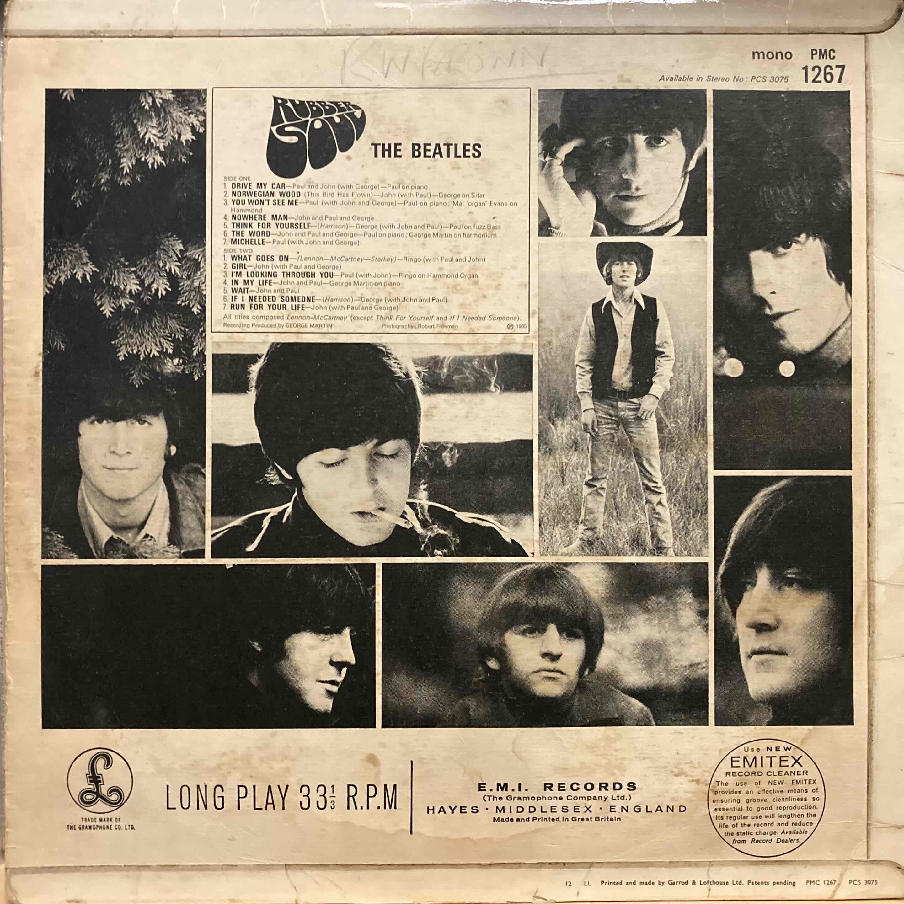 The Beatles その2 Rubber Soul : アナログレコード巡礼の旅
