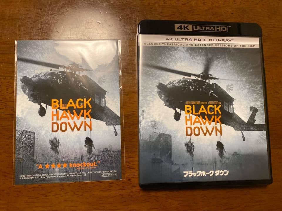 ブラックホーク・ダウン』国内盤4K UHDが発売されたが、BD/DVDの